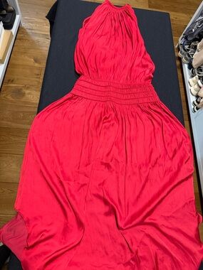 Ramy Brook Hot Pink Halter Maxi Dress